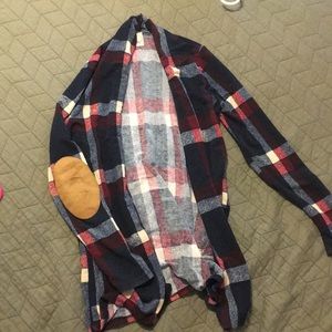 Plaid cardigan, size Small.